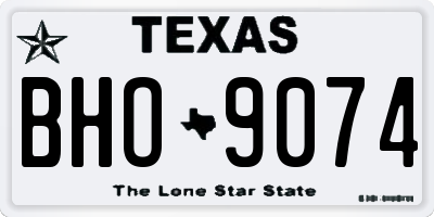 TX license plate BHO9074