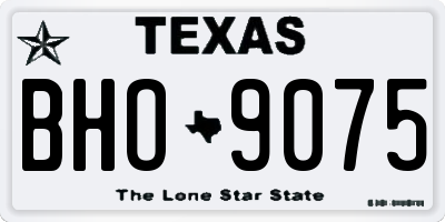 TX license plate BHO9075