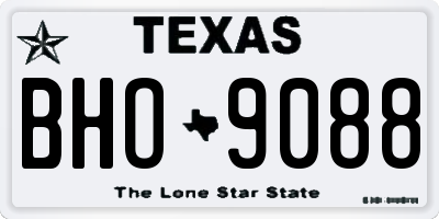 TX license plate BHO9088