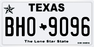 TX license plate BHO9096