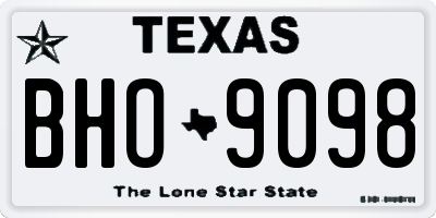 TX license plate BHO9098