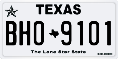 TX license plate BHO9101