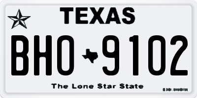 TX license plate BHO9102