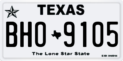 TX license plate BHO9105