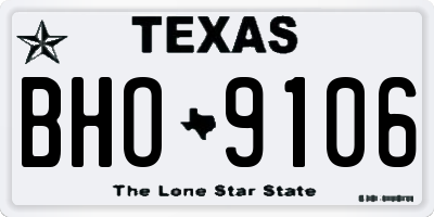 TX license plate BHO9106