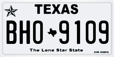 TX license plate BHO9109