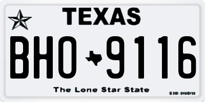 TX license plate BHO9116