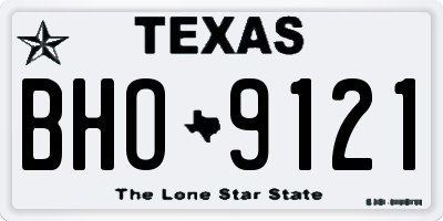 TX license plate BHO9121