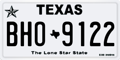 TX license plate BHO9122