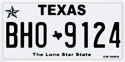 TX license plate BHO9124