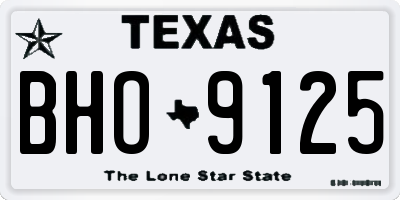 TX license plate BHO9125