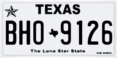 TX license plate BHO9126