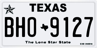 TX license plate BHO9127
