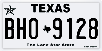 TX license plate BHO9128