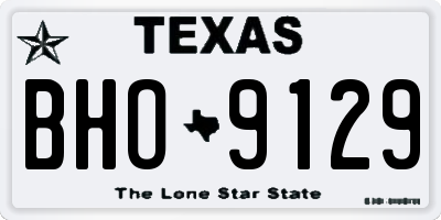 TX license plate BHO9129
