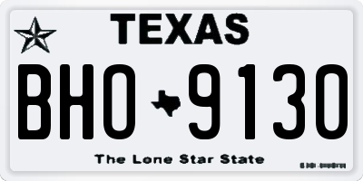 TX license plate BHO9130