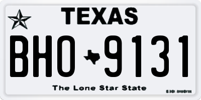 TX license plate BHO9131