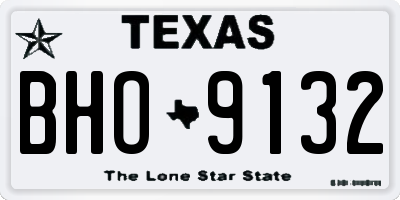 TX license plate BHO9132