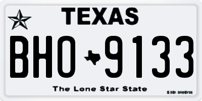 TX license plate BHO9133