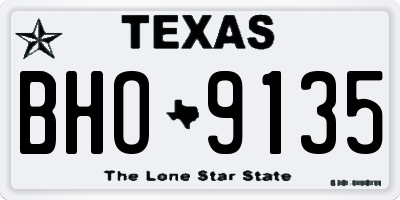 TX license plate BHO9135