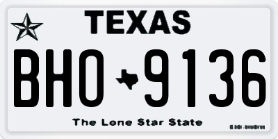 TX license plate BHO9136