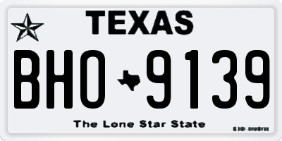 TX license plate BHO9139