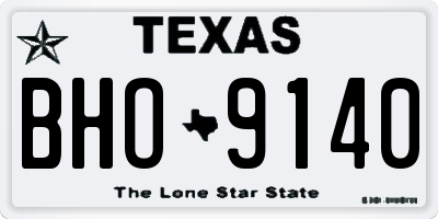 TX license plate BHO9140
