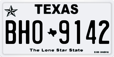 TX license plate BHO9142