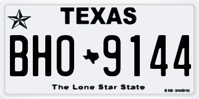 TX license plate BHO9144