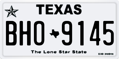 TX license plate BHO9145