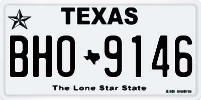 TX license plate BHO9146