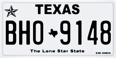 TX license plate BHO9148