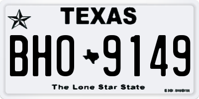 TX license plate BHO9149