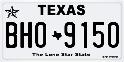 TX license plate BHO9150