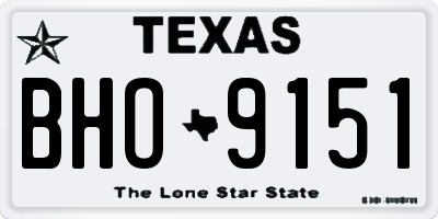 TX license plate BHO9151