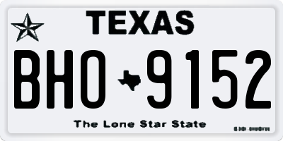 TX license plate BHO9152