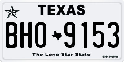 TX license plate BHO9153