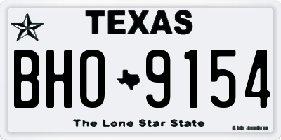 TX license plate BHO9154