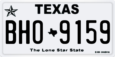 TX license plate BHO9159
