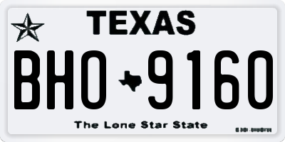 TX license plate BHO9160