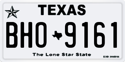 TX license plate BHO9161