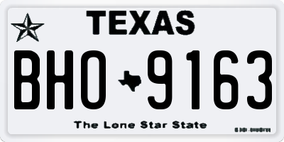 TX license plate BHO9163