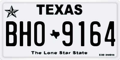 TX license plate BHO9164