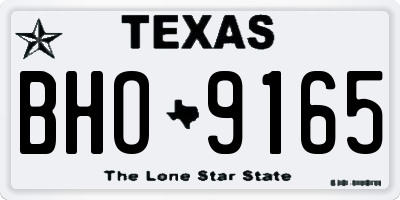 TX license plate BHO9165