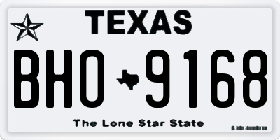 TX license plate BHO9168
