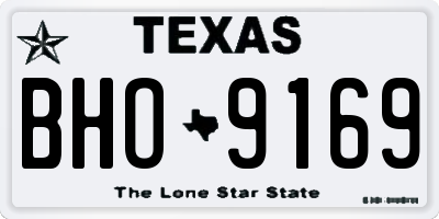 TX license plate BHO9169
