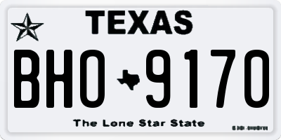 TX license plate BHO9170