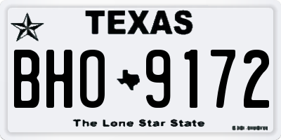 TX license plate BHO9172