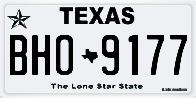 TX license plate BHO9177