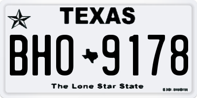 TX license plate BHO9178
